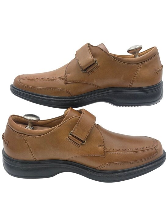 NEW Dr. Comfort Brown Leather Men 9.5W Therapeutic Dress Shoe Lightweight Loafer main image 9